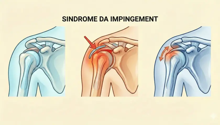 Illustrazione della sindrome da impingement alla spalla, che causa dolore spalla insopportabile.